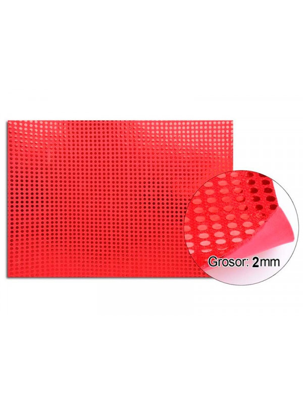 Goma eva planchas de lentejuelas rojo