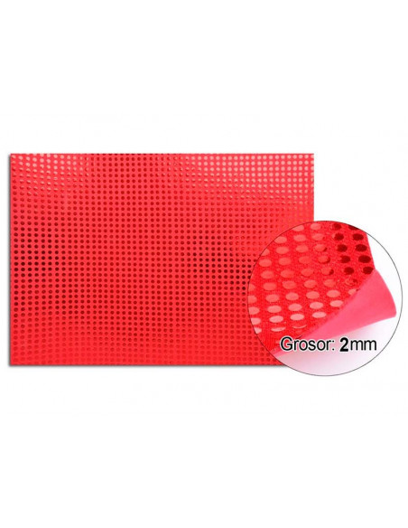 Goma eva planchas de lentejuelas rojo