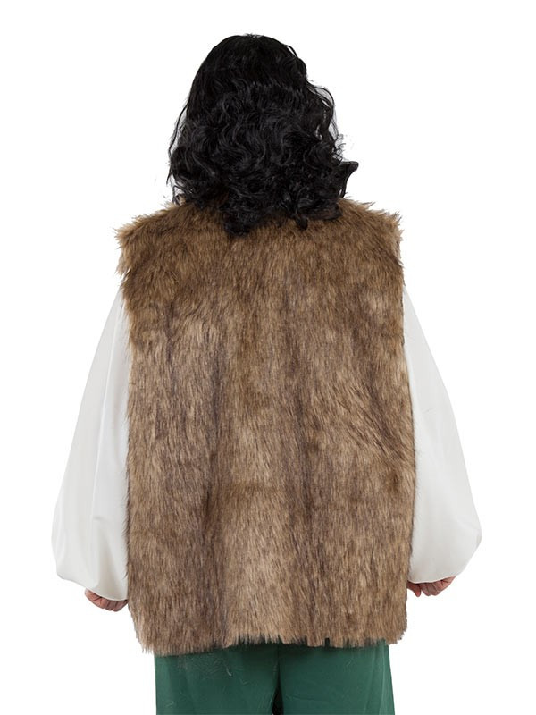 Chaleco medieval de pelo oscuro