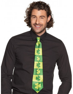 Pajarita verde con tréboles