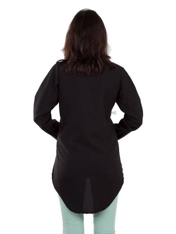 Frac negro para adulto unisex trasera