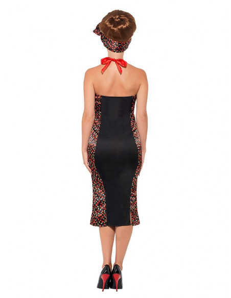 Disfraz años 50 mujer espalda