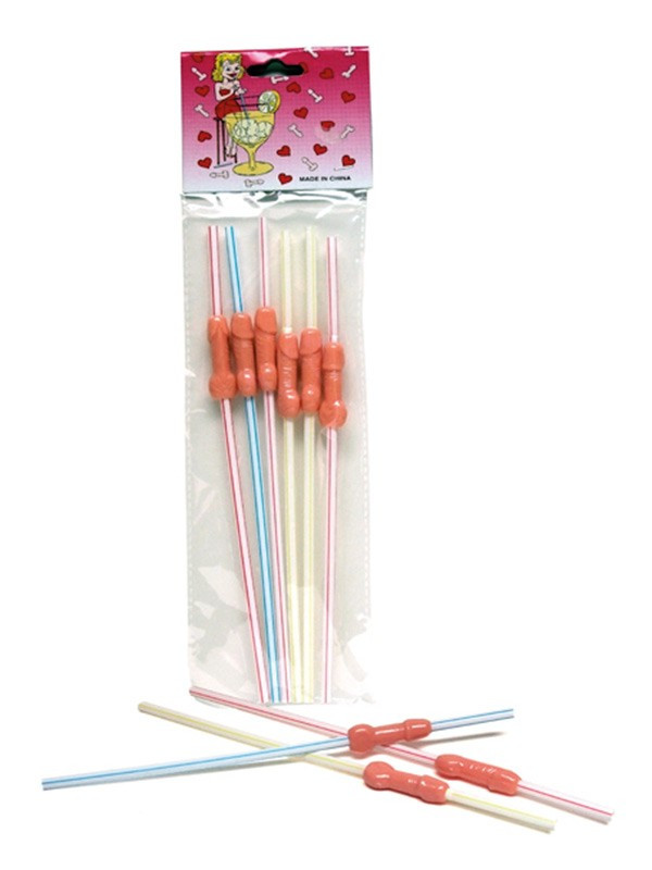 Pajita colores con pene