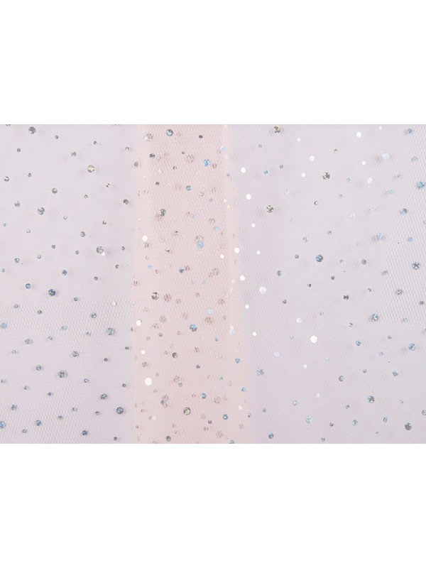 Tejido de Tul con Pedrería Multicolor