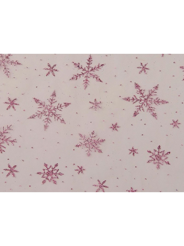 Tejido tul snow rosa