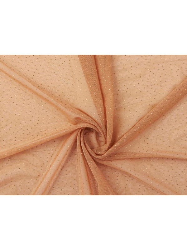 Tela de tul elástico con brillantes cley