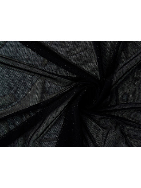 Tela de tul elástico con brillantes cley