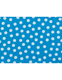 Strech estampado topos pequeños azul