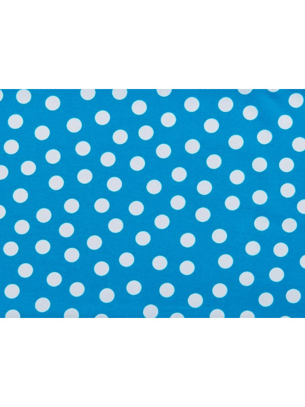 Strech estampado topos pequeños azul