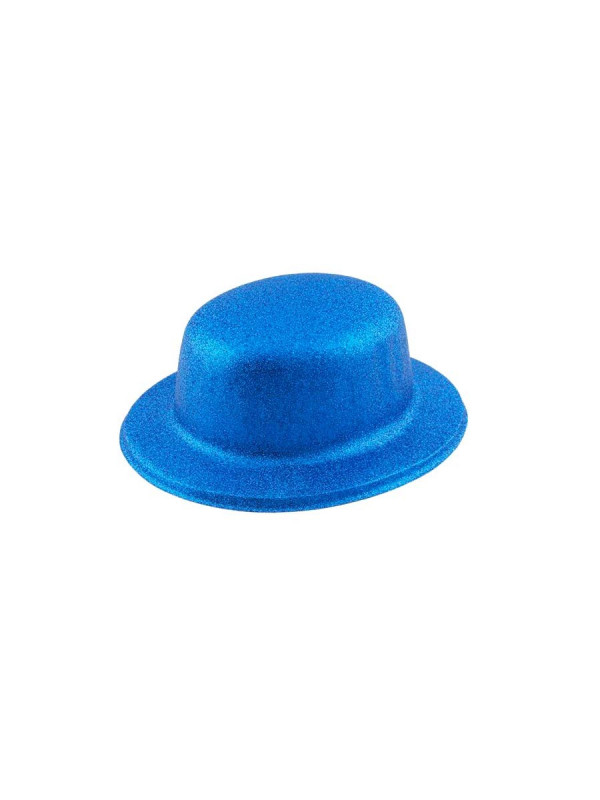 Bombín escarchado azul