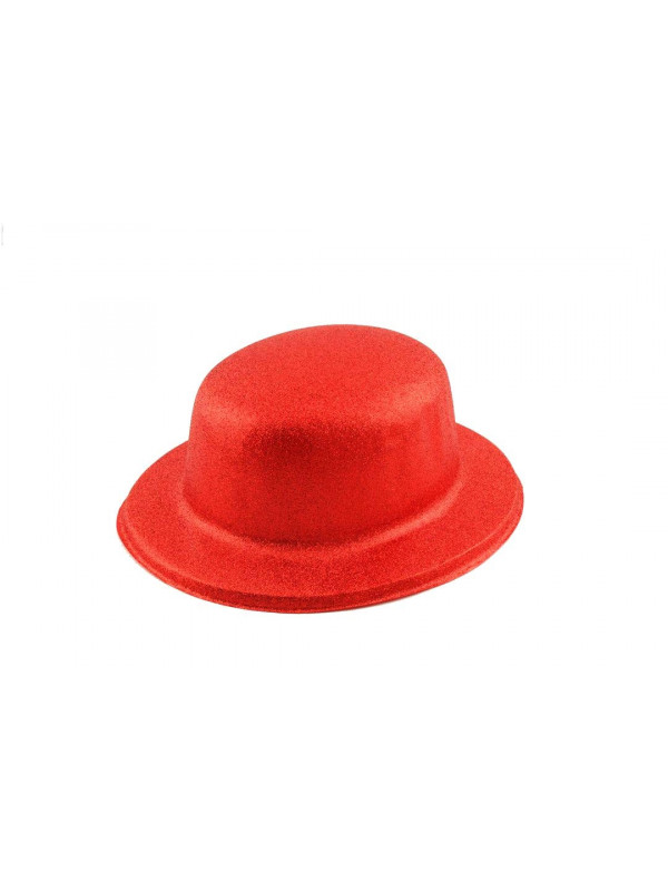 Bombín escarchado rojo