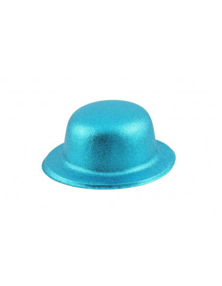 Bombín con acabado escarchado infantil cian