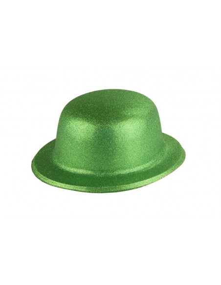 Bombín con acabado escarchado infantil verde