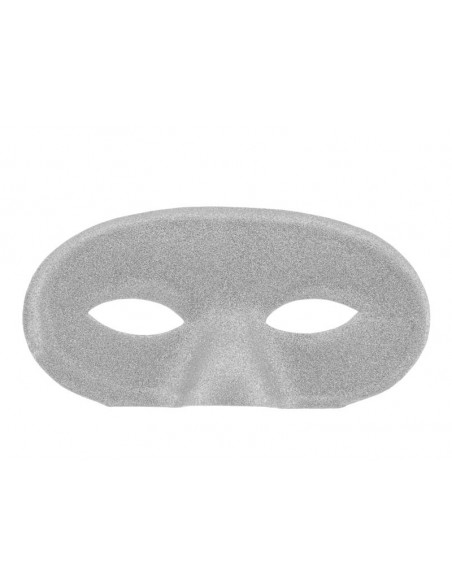 Antifaz goma eva con purpurina plata