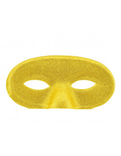Antifaz goma eva con purpurina oro