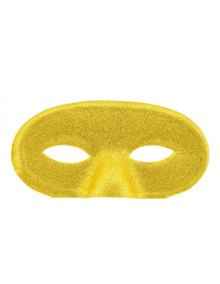 Antifaz goma eva con purpurina oro