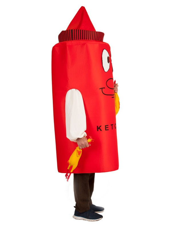Disfraz Bote de Ketchup adulto