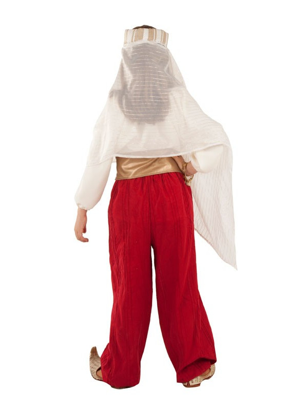 Disfraz de princesa árabe roja infantil