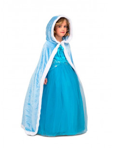 Capa princesa azul infantil