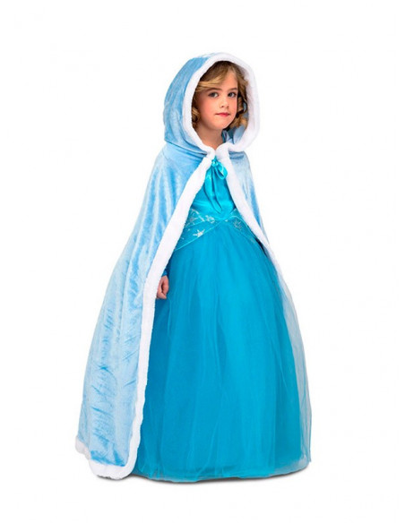 Capa princesa azul infantil
