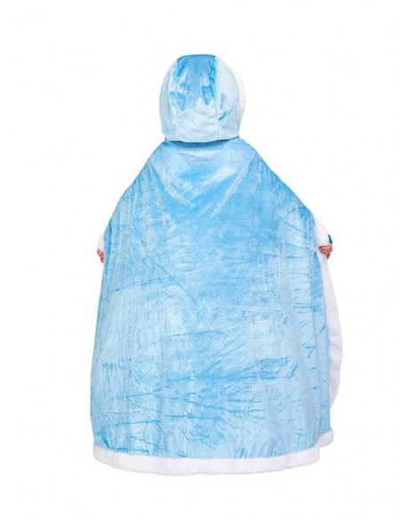 Capa princesa azul infantil trasera