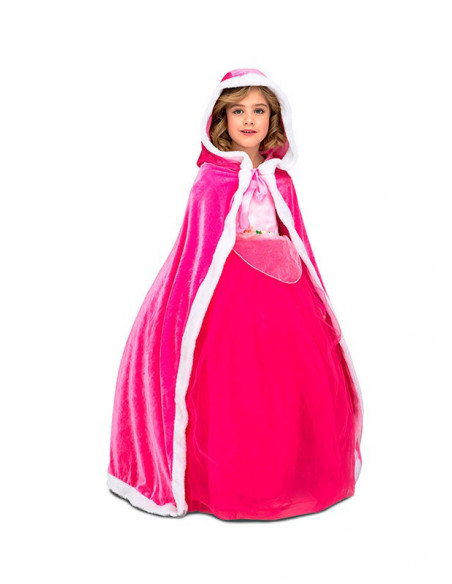 Capa de princesa rosa para niña