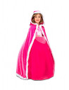 Capa de princesa rosa para niña