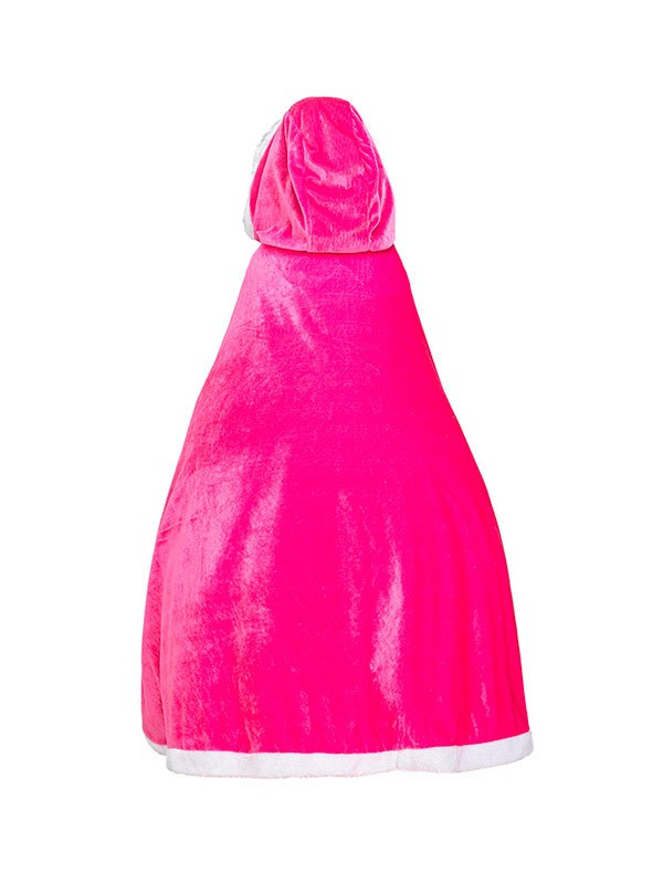 Capa de princesa rosa para niña trasera