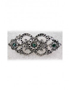 Broche bisuteria regional plata 16896 blanco 2