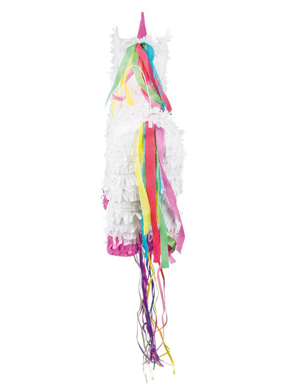 Piñata unicornio blanco trasera