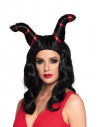 Peluca demonia con cuernos