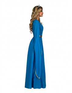 Disfraz dama medieval azul 2