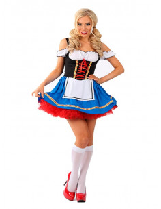 Disfraz de tirolesa sexy para mujer roja 2