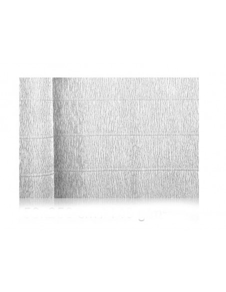 Papel Crepé metalizado plata