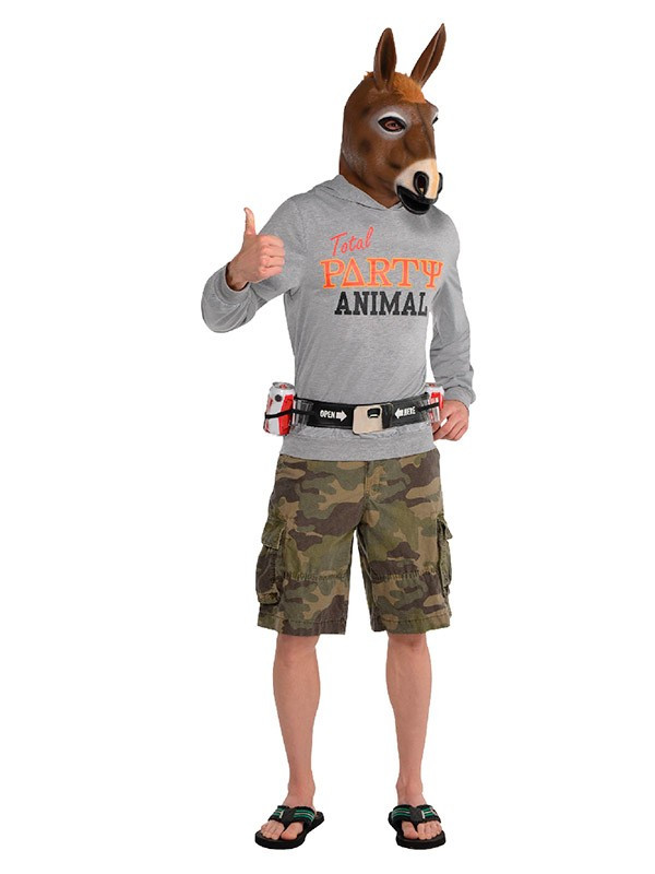 Disfraz burro fiestero para adulto
