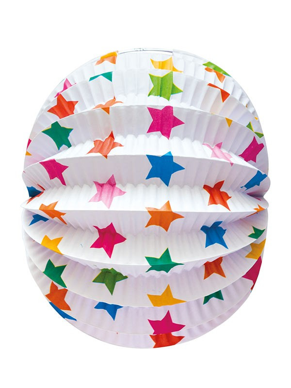 Farol esférico multicolor estrellas