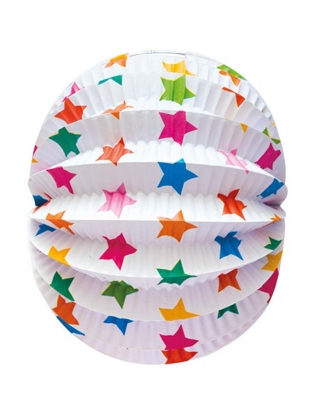Farol esférico multicolor estrellas