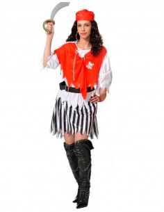 Disfraz piratesa económico mujer