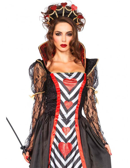 Disfraz Dama de Corazones Deluxe detalles