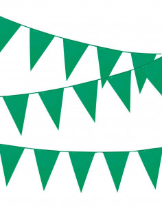 Banderín triangular verde