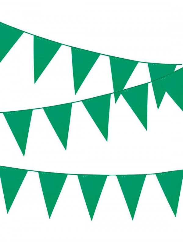 Banderín triangular verde
