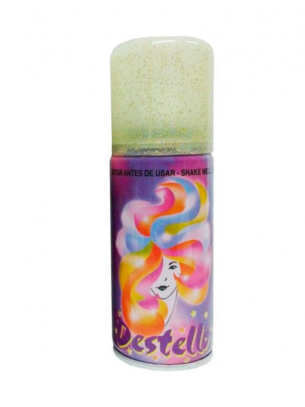 Spray laca glitter metalizado oro
