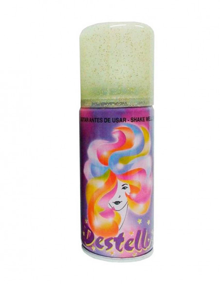 Spray laca glitter metalizado oro