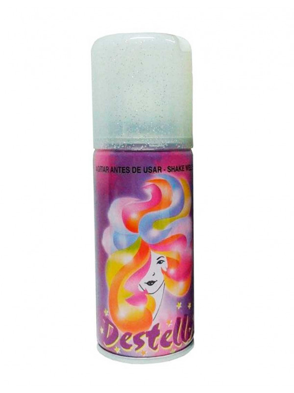 Spray laca glitter metalizado plata