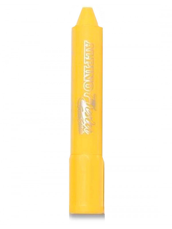 Barra maquillaje amarilla con aplicador