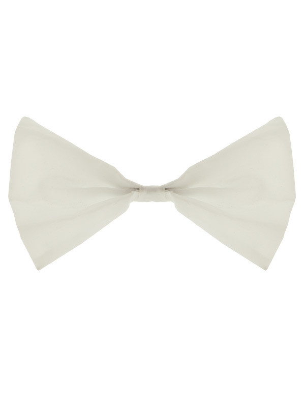 Pajarita de raso blanco