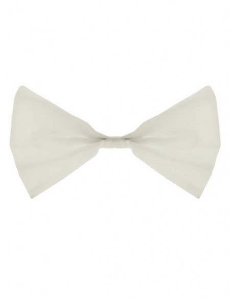 Pajarita de raso blanco