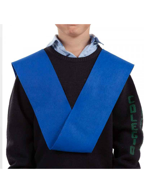 Banda de graduación azul