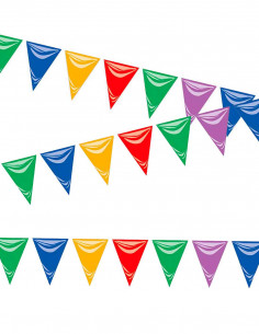 Gallardete triangular multicolor