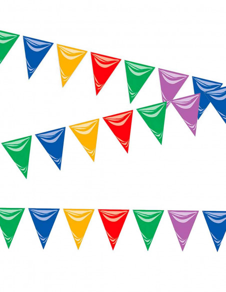 Gallardete triangular multicolor